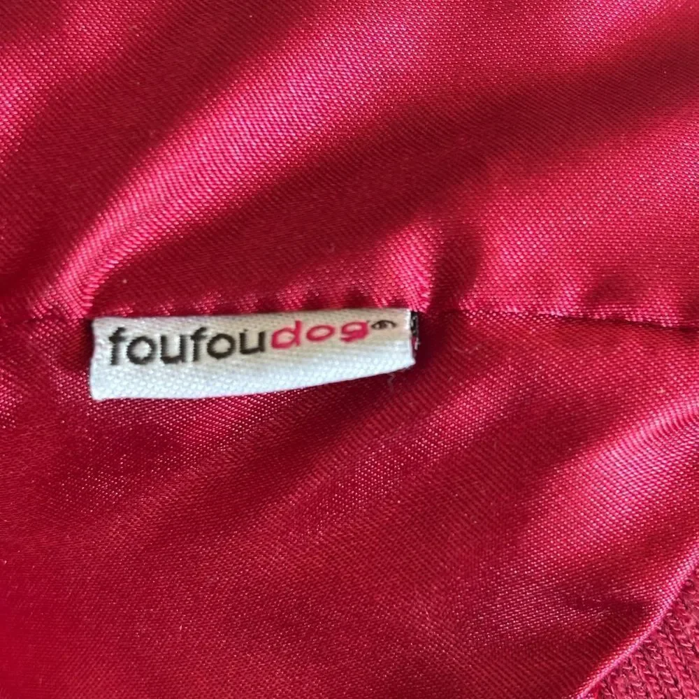 Red Satin Dog Bomber Jacket